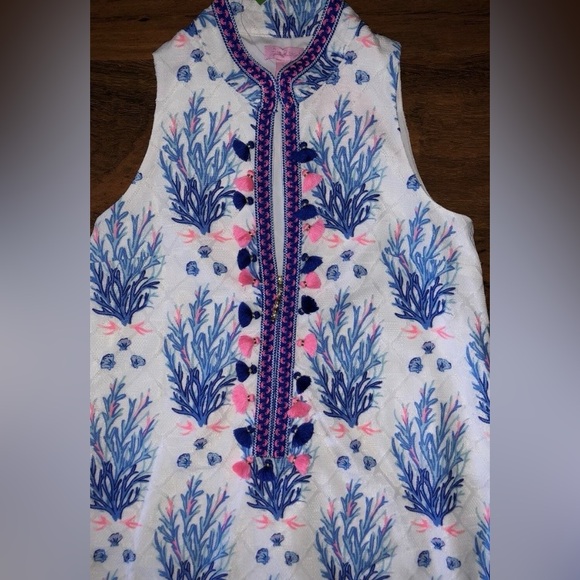 Lilly Pulitzer Jane Shift Dress Seaspray Grey  Off Shore  Size 4 - Picture 5 of 7
